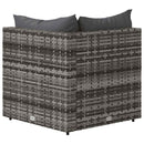 hjørnemodul til havesofa med hynder polyrattan grå