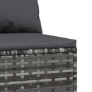 midtermoduler til havesofa 2 stk. med hynder polyrattan grå