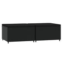 fodskamler til have 2 stk. med hynder polyrattan sort