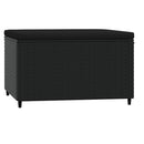 fodskamler til have 2 stk. med hynder polyrattan sort