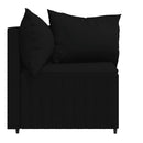 hjørnemoduler til havesofa 2 stk. med hynder polyrattan sort
