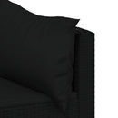 hjørnemoduler til havesofa 2 stk. med hynder polyrattan sort