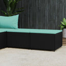 fodskamler til have 2 stk. med hynder polyrattan sort