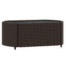 loungesæt til haven 3 dele med hynder polyrattan brun