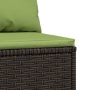 midtermodul til havesofa med hynde polyrattan brun