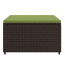 fodskamler til have 2 stk. med hynder polyrattan brun
