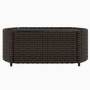 loungesæt til haven 3 dele med hynder polyrattan brun