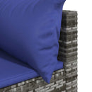 hjørnemodul til havesofa med hynder polyrattan grå