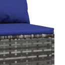 midtermodul til havesofa med hynde polyrattan grå