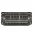 loungesæt til haven 3 dele med hynder polyrattan grå