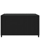 havebord 50x50x30 cm firkantet polyrattan sort