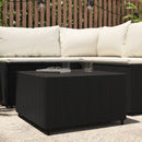havebord 50x50x30 cm firkantet polyrattan sort