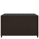 havebord 50x50x30 cm firkantet polyrattan brun