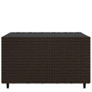 havebord 50x50x30 cm firkantet polyrattan brun