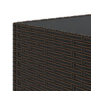 havebord 50x50x30 cm firkantet polyrattan brun