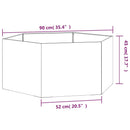 plantekasse 90x90x45 cm cortenstål rustfarvet