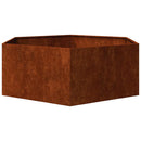 plantekasse 138x120x45 cm cortenstål rustfarvet