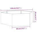plantekasse 138x120x45 cm cortenstål rustfarvet