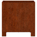 plantekasse med ben 30x30x30 cm cortenstål rustfarvet