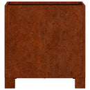plantekasse med ben 30x30x30 cm cortenstål rustfarvet