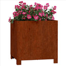 plantekasse med ben 40x40x40 cm cortenstål rustfarvet
