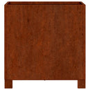 plantekasser med ben 2 stk. 40x40x40 cm cortenstål rustfarvet