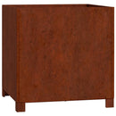 plantekasse med ben 50x50x50 cm cortenstål rustfarvet