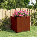 plantekasse med ben 50x50x50 cm cortenstål rustfarvet