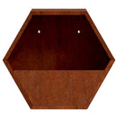 væghængte plantekasser 2 stk. 30x10x25 cm cortenstål rustfarvet