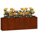 væghængte plantekasser 2 stk. 53x10x17 cm cortenstål rustfarvet