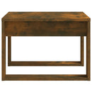 sidebord 50x50x35 cm konstrueret træ røget egetræsfarve