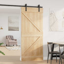 Dør NARVIK Naturfarvet 90 x 210 cm Massivt Fyrretræ