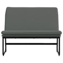 bænk 100x75x76 cm stof mørkegrå