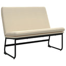 bænk 100x75x76 cm stof cremefarvet