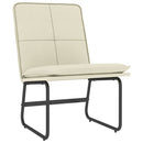 loungestol 54x75x76 cm kunstlæder cremefarvet