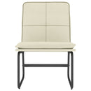 loungestol 54x75x76 cm kunstlæder cremefarvet