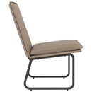 loungestol 54x75x76 cm kunstlæder cappuccinofarvet