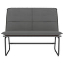 bænk 100x75x76 cm kunstlæder grå