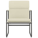 loungestol 55x64x80 cm kunstlæder cremefarvet
