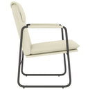 loungestol 55x64x80 cm kunstlæder cremefarvet