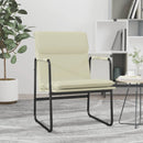 loungestol 55x64x80 cm kunstlæder cremefarvet