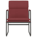 loungestol 55x64x80 cm kunstlæder vinrød