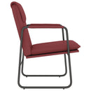 loungestol 55x64x80 cm kunstlæder vinrød