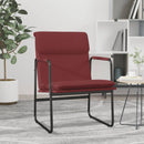 loungestol 55x64x80 cm kunstlæder vinrød