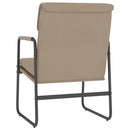 loungestol 55x64x80 cm kunstlæder cappuccinofarvet