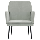 lænestol 62x79x79 cm velour lysegrå