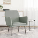 lænestol 62x79x79 cm velour lysegrå