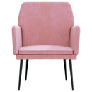 lænestol 62x79x79 cm velour lyserød