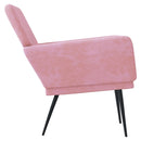 lænestol 62x79x79 cm velour lyserød