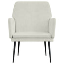 lænestol 62x79x79 cm velour cremefarvet